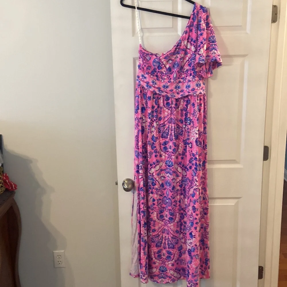 Lilly Pulitzer Maxi Vibrant Pink and Blue Dress size XL BNWOT see all photos - Picture 5 of 16